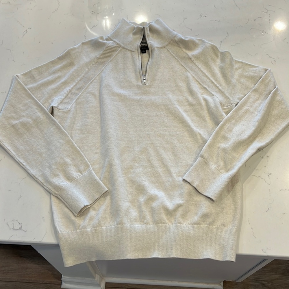 Banana Republic Men Cashmere Quarter Zip Large - New